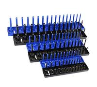 US PRO 6pcs Metric SAE Socket Rail Tray Rack 1/2" 3/8" 1/4'' Socket Storage Organiser Set Imperial