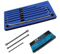 US PRO 7pc Aviation Double Ended Ring Extra Long Spanner Set 8 - 24mm