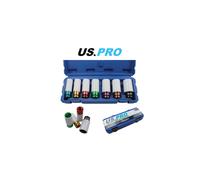 US PRO 7PC 1/2" Alloy Wheel Deep Impact Sockets 17 - 27mm 1686