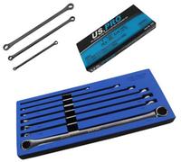 US PRO 7pc Aviation Double Ended Ring Extra Long Spanner Wrench Set 8-24mm 3222