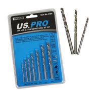 US Pro 7pc HSS-G XTRA Metric Drill Bit Set 2.0, 2.5, 3.0, 3.5, 4.0, 5.0 6.0mm Drills