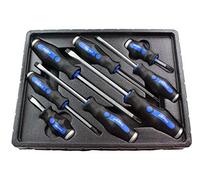 US Pro 8pc Go-Through Screwdriver Set Flat Bladed Headed Phillips Screws