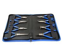 US PRO 8PC Mini Pliers Set, Snips, Long Flat Angled Nose Cutters in Case B1997