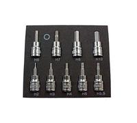 US PRO 9 Piece Hex Allen Key Bit Sockets Metric Set 3/8'' Dr Drive 2-10mm 2065