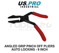 US PRO Angled Grip Pinch Off Pliers - Auto Locking - 9" 5921