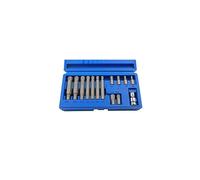 US PRO B1168 14pc 1/2" DR Ribe Socket Bit Set M5-M14, Polydrive, Length 30-75mm