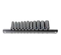 US PRO B1216 11pc 1/4 DR 6 Point Deep SAE Imperial AF Sockets on Rail
