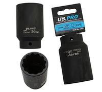 US PRO B1369 36mm 1/2'' Drive Double Deep Metric Impact Socket Bi Hex