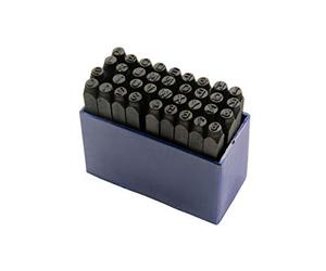 US PRO B2049 36pc 4mm Large Letter and Number Punch, Black