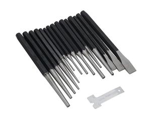 US PRO b2071 16pc Punch & Chisel Set, Black
