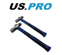 Us Pro Ball Pein Hammer 2Pc Set 16Oz 32Oz Rubber Handle Machinists Hammer 3375