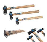 US PRO Ball Pein Hammers Set, Beech Wood Handle, 3-Piece
