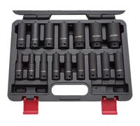 US PRO by Bergen 16pc 1/2'' Dr 6-Point European Deep Impact Socket Set B1340