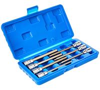 US PRO Extra Long Hex Bit Socket Set 3/8" Dr Allen Keys H3 4 5 6 7 8 10mm 1399, Black/Blue