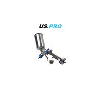 US PRO HVLP Spray Gun With Regulator 2 Nozzels 1.4 & 2.0mm 1000ml Cup