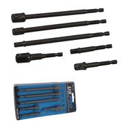 US PRO Impact Bit Socket Adapter Driver 6pc Set Extension 1/4 3/8 & 1/2"