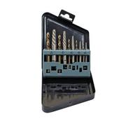 Us Pro Industrial 10Pc M35 Cobalt Left Hand Drill Bit & Screw Extractor Set - Easy Out - 7080