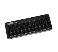 US PRO INDUSTRIAL 11PC 3/8" DR Impact Tamper Star Torx Bit Sockets T10 - T60 7527