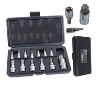 US Pro Industrial 13PCS Torx Bit Socket Set T8-T70 Star TRX 1/4 3/8 1/2 Inch Storage Case