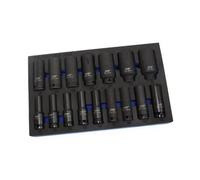 Us Pro Industrial 16Pc 1/2" Dr 6Pt European Deep Impact Sockets 10 - 32mm 3954