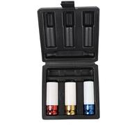 US PRO Industrial 3pc 1/2" DR Deep Impact Sockets for Alloy Wheels 17, 19 & 21mm 3857