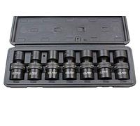 US PRO INDUSTRIAL 7 Piece 1/2" DR 6 Point Swivel Impact Shallow Sockets 13-21mm 3429