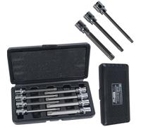 US Pro Industrial 8pc Extra Long Torx Bit Socket Set T25-T60 Star TRX Storage Case 110mm (L)