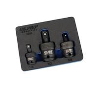 US PRO INDUSTRIAL Universal Joint Impact Socket Set 1/4" 3/8" 1/2" DR in EVA Foam Tray 3984