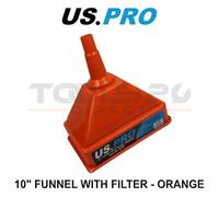 US PRO Large Heavy Duty Funnel With Filter - Orange 9270