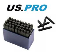 Us Pro Letter And Number Punch 36Pc 4mm Large Metal Stamp Security Set 2049