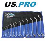 Us Pro Offset Spanner Set Ring 12Pc Combination Metric In Case 6-32mm 3526