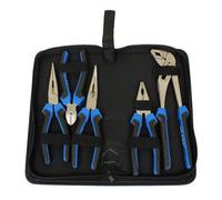 US PRO Tools 5pc Pliers Set in case Combination Long Bent Nose Side Cutters Water Pump 1821