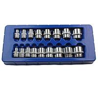 US PRO Professional 17 Piece 3/8 inch Drive 8-24mm Shallow Single Hex Socket Set