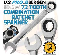 US PRO Ratchet Spanners Combination Ratchet Wrench Spanner 72T 30mm