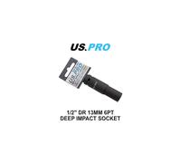 US PRO Single 1/2" DR 13MM 6PT Deep Impact Socket 3371