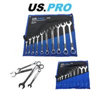 Us Pro Spanner Set 10Pc Af Sae Imperial Whitworth Combination Wrench Ring 3239