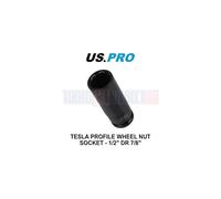 US PRO Tools 1/2" DR Tesla 7/8 Profile Alloy Wheel Nut Socket 7571