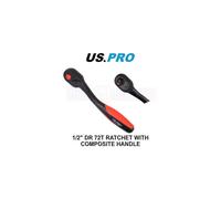 US PRO Tools 1/2" Drive Composite Ratchet Lightweight Curved Handle 72 Teeth 4233