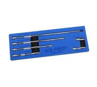 Us Pro Tools 1/4" Drive Wobble Extension Bar Set 6Pc In Foam Tray 4189