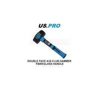 US PRO Tools 1.8kg 4lb Lump Sledge Club Hammer With Fibreglass Handle 4501