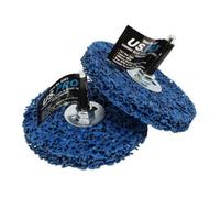 Us Pro Tools 100mm Blue Clean & Strip Discs 6mm Shank - Pack Of 10 8263
