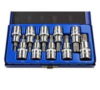 US PRO 3413 Tools 10PC 1/2” Dr Torx Bit Socket Set T20-T70, Blue