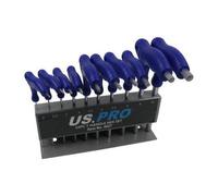 Us Pro Tools 10Pc T Handle Hex Key Set 2-10mm With Storage Rack 4627