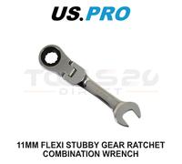 US PRO Tools 11MM Flexi Stubby Gear Ratchet Combination Spanner Wrench 3909