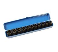 Us Pro Tools 11Pc 1/2" Dr 6 Point Shallow Impact Metric Socket Set 10 - 21mm 3926