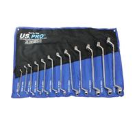 US PRO Tools 12 Piece Double Offset Ring Spanner Set 6-32mm 75DEG 3526