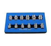 US PRO Tools 12PC 3/8" DR 12PT Shallow Socket Set 8-19MM 3287