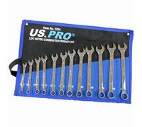 Us Pro Tools 12Pc Combination Spanner Set Metric 8 - 19mm 3234