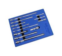 US PRO Tools 12pc Socket Extension Bar Set 1/4" 3/8" 1/2" DR In Foam Tray 4234