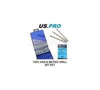 US PRO Tools 13PC HSS-G Metric HSS Drill Bit Set,1.5 -6.5mm Bits 2413
